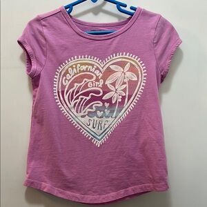 Gymboree Pinkish Lavendar Short Sleeve Graphic Tee Size 5/6 S